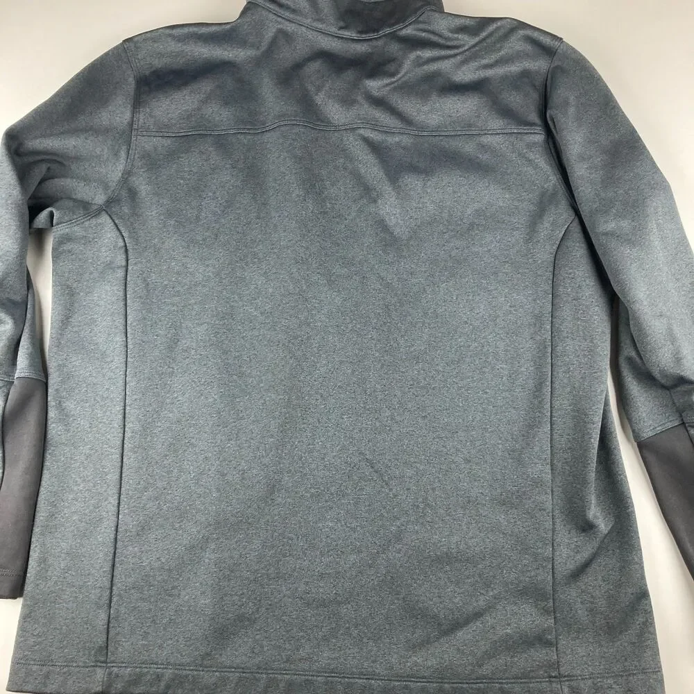 The North Face Canyonlands 1/2 Zip Pullover Mens XL Gray Orange Fleece CUG0